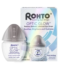 Rohto Optic Glow Redness Relief Lubricant Cooling Eye Drops .4floz EXP: 09/25 - Picture 1 of 1