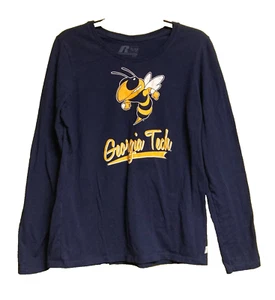 Georgia Tech Teen Yellow Jackets Long Sleeve T-Shirt Navy Blue XL(14-16) - Picture 1 of 5