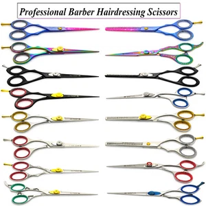 Premium Barber Hairdressing Salon Hair Cutting Beard Mustache Scissors Shears - Imagen 1 de 21