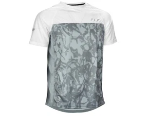 Fly Racing Super D Bicycle Jersey White/Camo BMX MTB Street Shirt Size Large - Picture 1 of 1