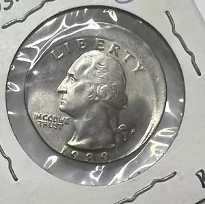 1989-P 15% Off-Center Error Washington Quarter Gem BU Uncirculated - Picture 1 of 12