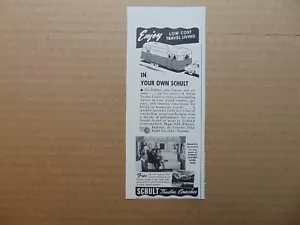 1948 Schult Anhänger Reisebusse kleine Vintage Printanzeige - Bild 1 von 1