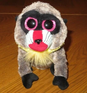 TY Silk WASABI 6" BABBUINO Peluche BEANIE BOOS Giocattolo con OCCHI GLITTER - Foto 1 di 5