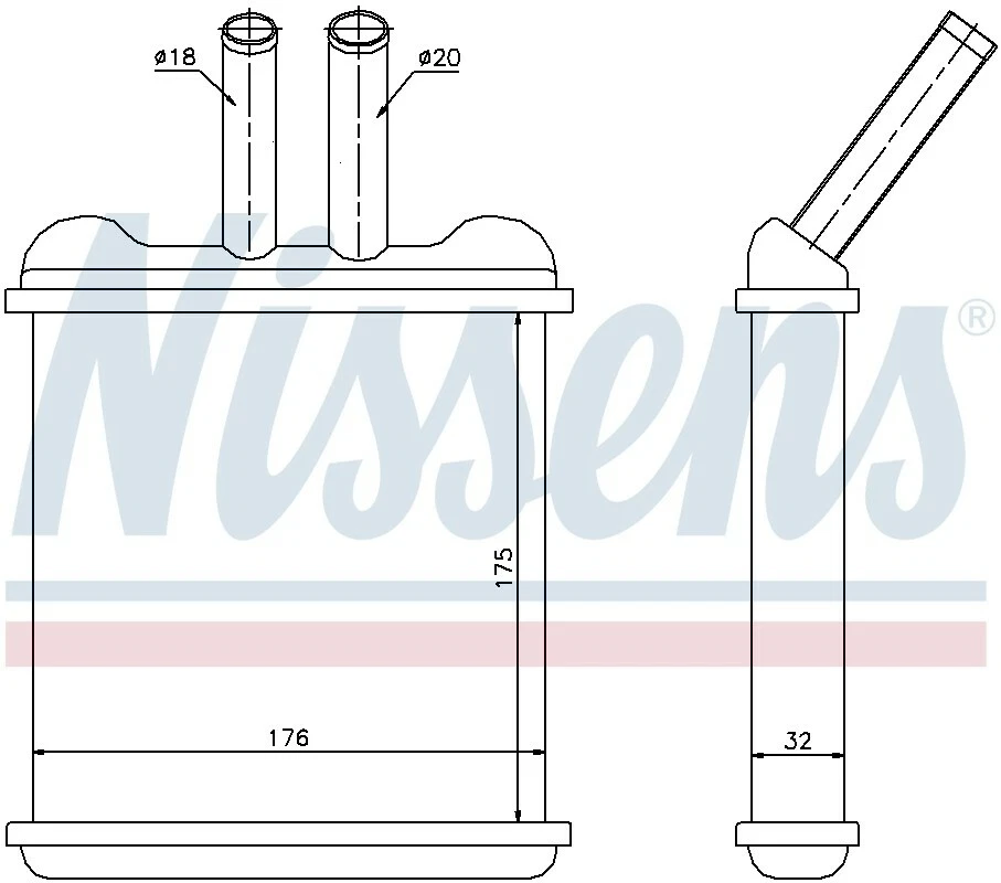 Núcleo calentador de climatización Nissens 76502 para Daewoo Lanos Leganza Nubira S SE SX Sport CDX Foto 1 de 1