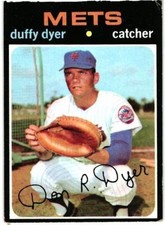 1971 Topps # 136 - DUFFY DYER - NEW YORK METS - VG/EX