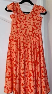 Dot Dot Smile Girls Size 7 Flutter Sleeves Twirl Dress NWT Red/Orange/Peach CUTE - Picture 1 of 3