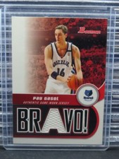 2005-06 Bowman Draft Picks & Prospects Pau Gasol Bravo Game Worn Jersey #PG