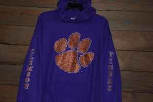 Clemson Tigers Strass Glitzer Kapuzensweatshirt S M L XL 2X 3X 4X 5X Hoodie - Bild 1 von 9