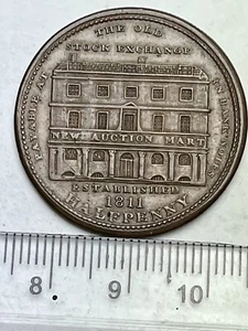 Bildmedaille 1811 - DIE ALTE BÖRSE - Thomas Wood, Auktionator (F141) - Bild 1 von 2