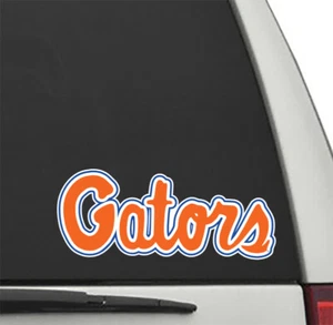 Florida Gators GATORS SCRIPT LOGO in Orange Vinyl Decal UF Car Truck Sticker - Picture 1 of 1