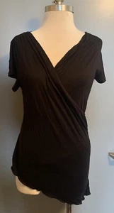 H&M Kurzarm V-Ausschnitt asymmetrisch Tunika Oberteil Größe S - Bild 1 von 11