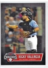 2017 Hickory Crawdads (High A-Texas Rangers) Series 2 Ricky Valencia