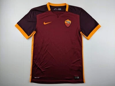 Nike AS ROMA Italy 2016 S Maroon Orange Trim Home Football Soccer Jersey A3 - Image 1 of 4