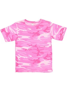 Code Five 2207 Youth Short Sleeve Cotton Camouflage Crew Neck  T-Shirt - Picture 1 of 6