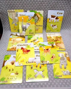 Lote de rompecabezas de bandeja Juego de juguetes preescolares Tarjetas de animales - Imagen 1 de 9