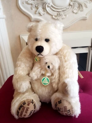 NEU  !!  " ? " RARITÄT!!  "Die Geburt des neues Jahrtausends" Teddy mit Baby - Bild 1 von 4