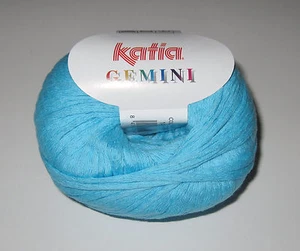 LOT of 10 balls Katia GEMINI 100% cotton machine washable chunky yarn #14 AQUA - Picture 1 of 1