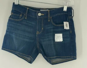 Old Navy Shorts Jean Mini-Shorty 5- Pockets Denim Adjustable Girls Size 14 - Picture 1 of 6