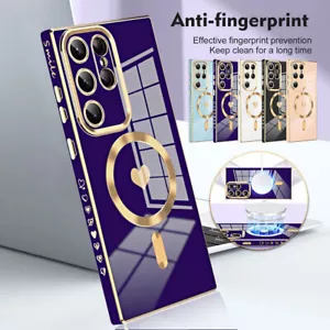 Love Magnetic Case Shockproof For Samsung S25 S24 S23 S22 S21 Ultra Plus FE 5G - Picture 1 of 15