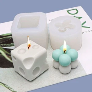 Ball Cube Cheese Candle Silicone Mold DIY Chocolate Baking Cake Mold Decoration - Picture 1 of 11