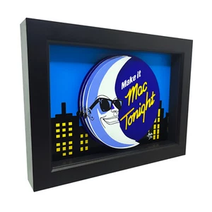 McDonalds Print Mac Tonight 3D Art Fast Food Decor Moon Man Face 1980s Commercia - Picture 1 of 5