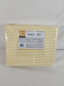Intelligent Design Chevron 3-pc Twin Microfiber Sheet Set ID20-285, YELLOW - Picture 1 of 2