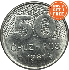50 BRAZILIAN CRUZEIROS - CHOICE OF DATE FROM 1981 - 1986 BRAZIL / BRASIL - Picture 1 of 2