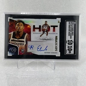 2020-21 Panini Hoops Anthony Edwards Rookie RC Auto 10 SGC 10 Gem Mint #HR-AED - Picture 1 of 5