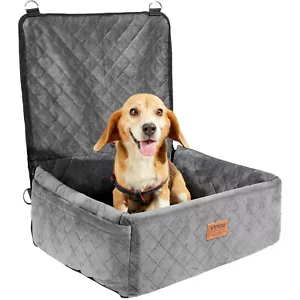 VEVOR Dog Booster Car Seat Pet Car Seat for Small Medium Dog up to 18.1 kg Gray - Picture 1 of 12