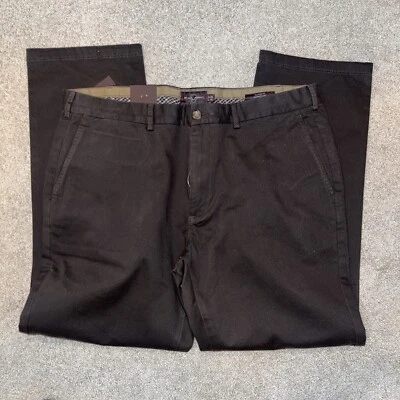 Chino recto negro marrón para hombre 38x30 ajuste a medida oliva oscuro Foto 1 de 4
