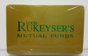 Baraja de cartas Louis Rukeysers Mutual Funds dorada verde sellada - Imagen 1 de 2
