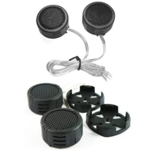 COPPIA DOME TWEETER AUDIO ALTOPARLANTI AUTO 600W NERO ALTA EFFICIENZA MINI CASSE - Foto 1 di 3