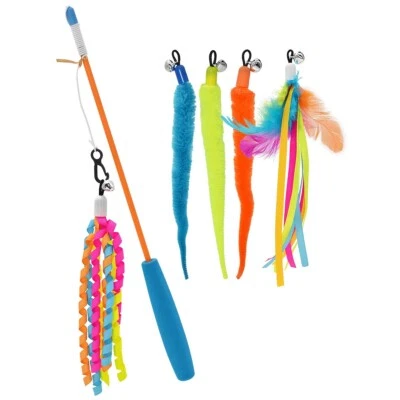 Cat Wand w/Attachments for Cat Toy 15" - Image 1 of 3