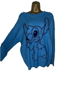 Disney Lilo & Stitch Soft & Cosy Pullover Jumper Sweatshirt Ladies VGC - Picture 1 of 3