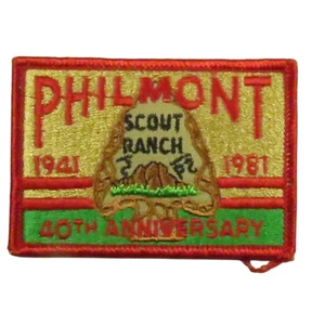 Philmont Scout Ranch 1941-1981 40th Anniversary Patch RED Bdr (NK593) - Picture 1 of 2