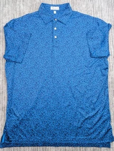 Peter Millar Polo Shirt Mens Large Golf Accessories AOP Summer Comfort Stretch - Picture 1 of 11