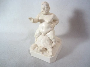 Vintage God Bacchus Drunk On Turtle Resin Sculpture Renaissance V. Cioli Italy - Picture 1 of 11