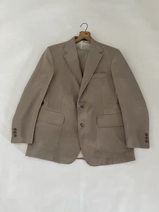 VTG Levi's Panatela Leisure Suit 44R Jacket / 34x32 Pants Disco Mod Western Tan - Picture 1 of 23
