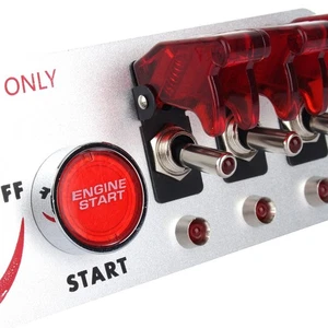 5 In 1 DC 12V Flip Up Ignition Toggle Switch Panel Engine Start Push Button SLS - Picture 1 of 8