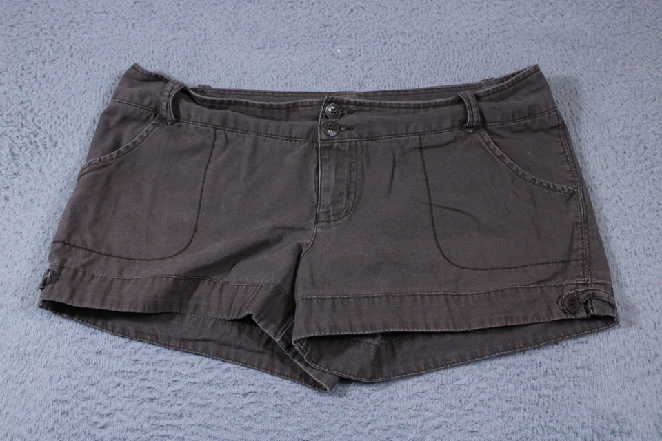 Mossimo Supply Co Shorts Womens 13 Brown Mid Rise Button Casual Pockets Summer - Image 1 of 4