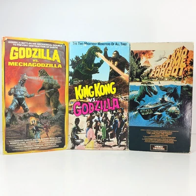 Godzilla VS. Mechagodzilla, King Kong VS. Godzilla, Etc. Classic VHS Movies Lot - Image 1 of 4