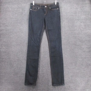 Pantalones de mezclilla D&G DOLCE & GABBANA CUTE 27 rectos elásticos tiro bajo azul lavado oscuro - Imagen 1 de 15