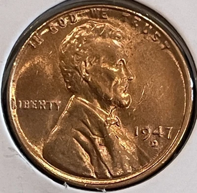 1947 D Wheat Cent Penny uncirculated ungraded offset Choice-gem - Image 1 of 2