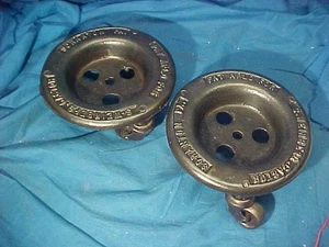 PAIR Early 20thc INDUSTRIAL Style CAST IRON 6" CASTORS  by S.Weinberg Scranton - Picture 1 of 4