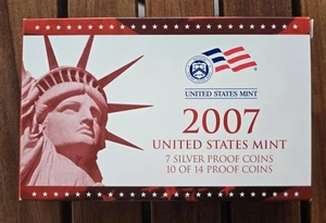 2007 Silver Proof Set U.S. Mint Original Government Packaging, OGP COA - Picture 1 of 9