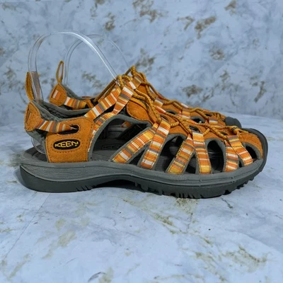 Sandalias Keen Whisper para mujer talla 6 naranja gris senderismo con tiras al aire libre Foto 1 de 4