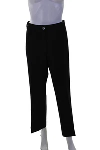 Escada Sport Womens Wool Flat Front Straight Leg Slacks Black Size 40 - Picture 1 of 5