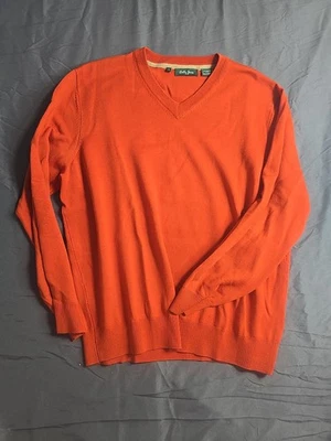 Suéter masculino Bobby Jones Signature Collection 100% lã merino gola V médio - Imagem 1 de 4