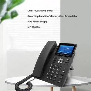 EU Plug IP Telephone 3.5in Color Screen 2.4G/5G WiFi 1000M RJ45 Programmable FY - Afbeelding 1 van 23