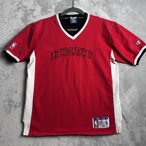 VTG Miami Heat Shooting Shirt Youth Large Champion Warm Up Jersey Back Hit Logo - Picture 1 of 13